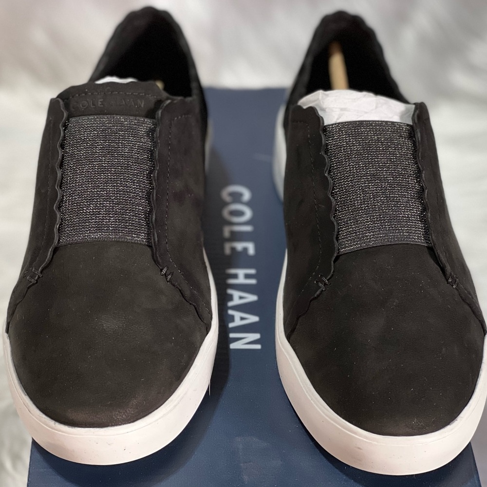 New Cole Haan Women's Grand Crosscourt Street Scallop Slip on Sneaker - Picture 9 of 15